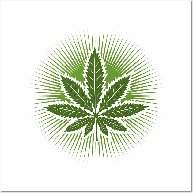 Medical Marijuana Leaf Wall Art by RadStar